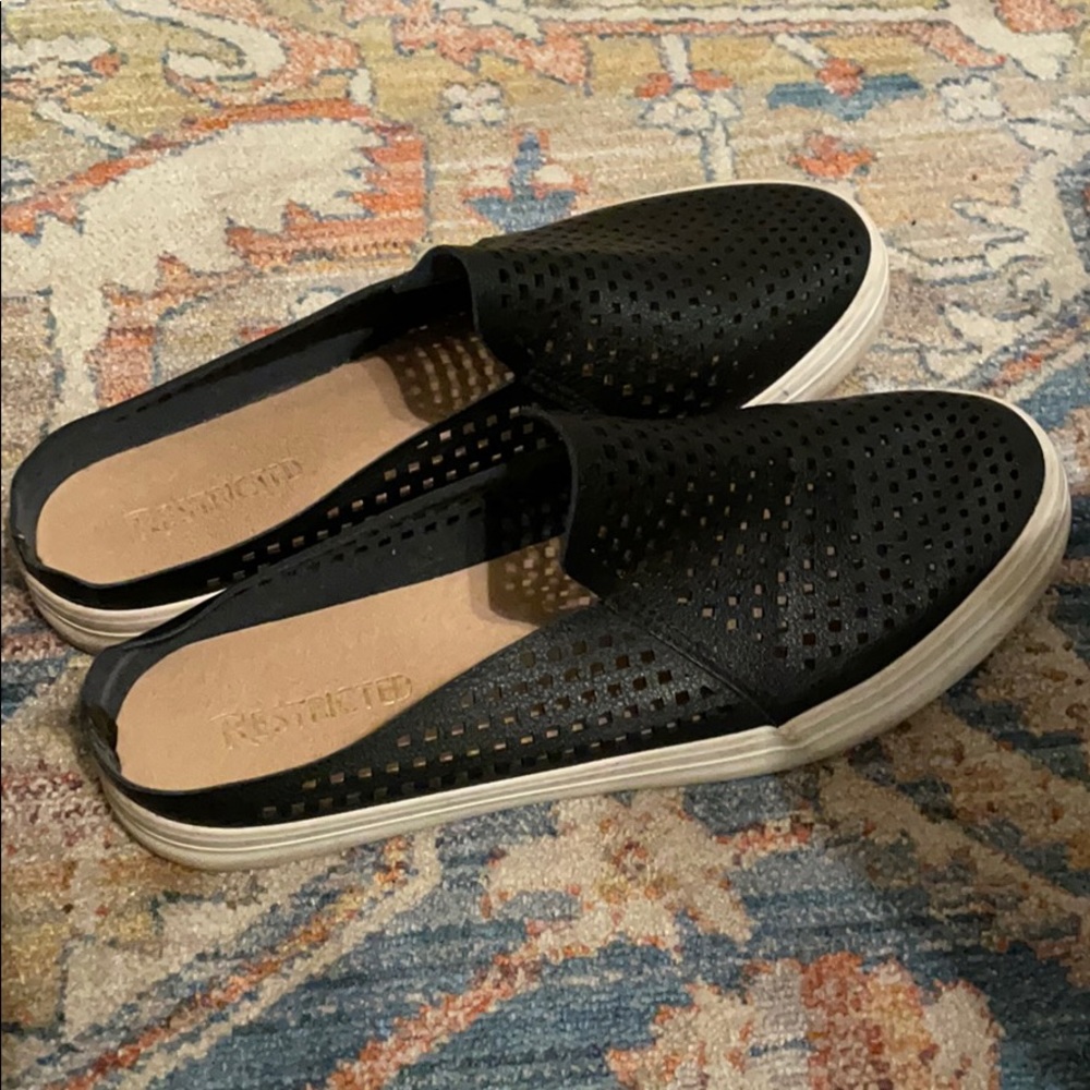 Restricted skater slip on sneakers